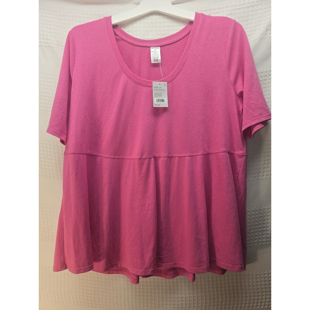 West Loop Women's Size L Pink Tunic Top 6111